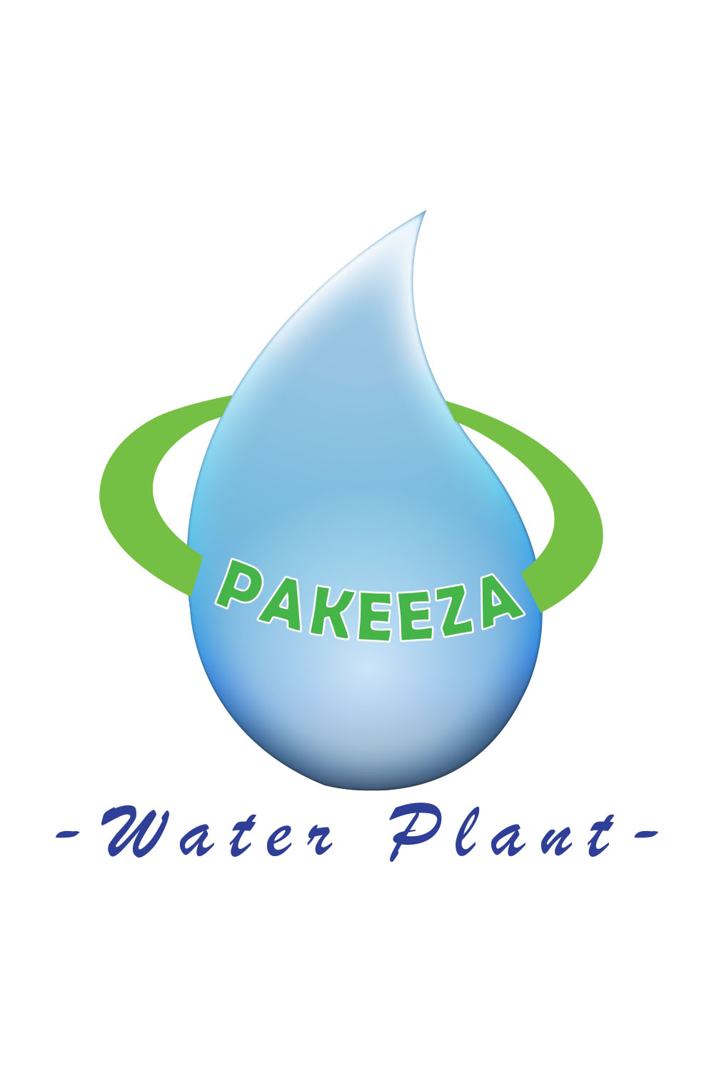 Creative Water Plant Emblem pinterest preview image.