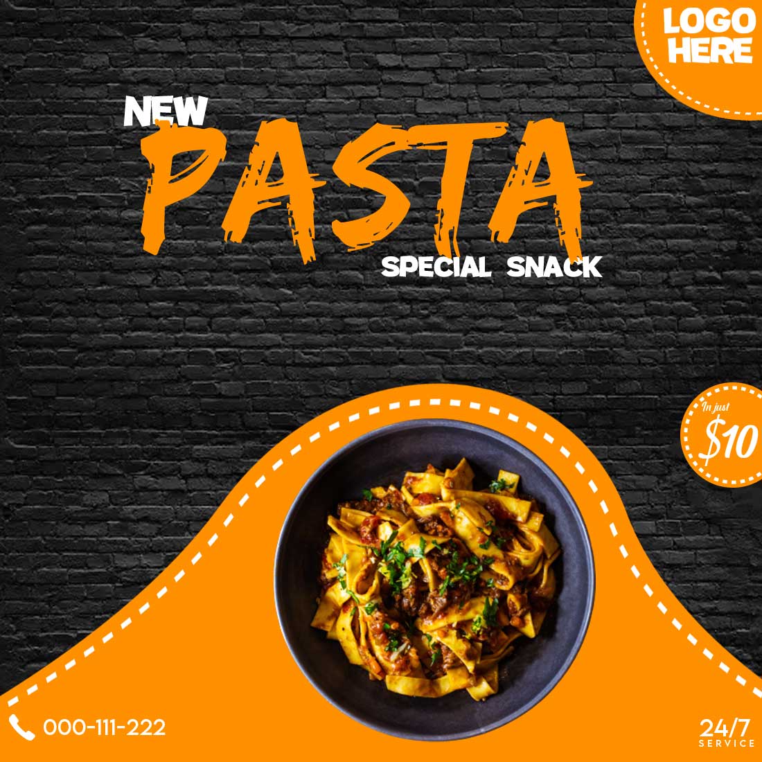 Pasta Poster Design for Social Media New Edition preview image.