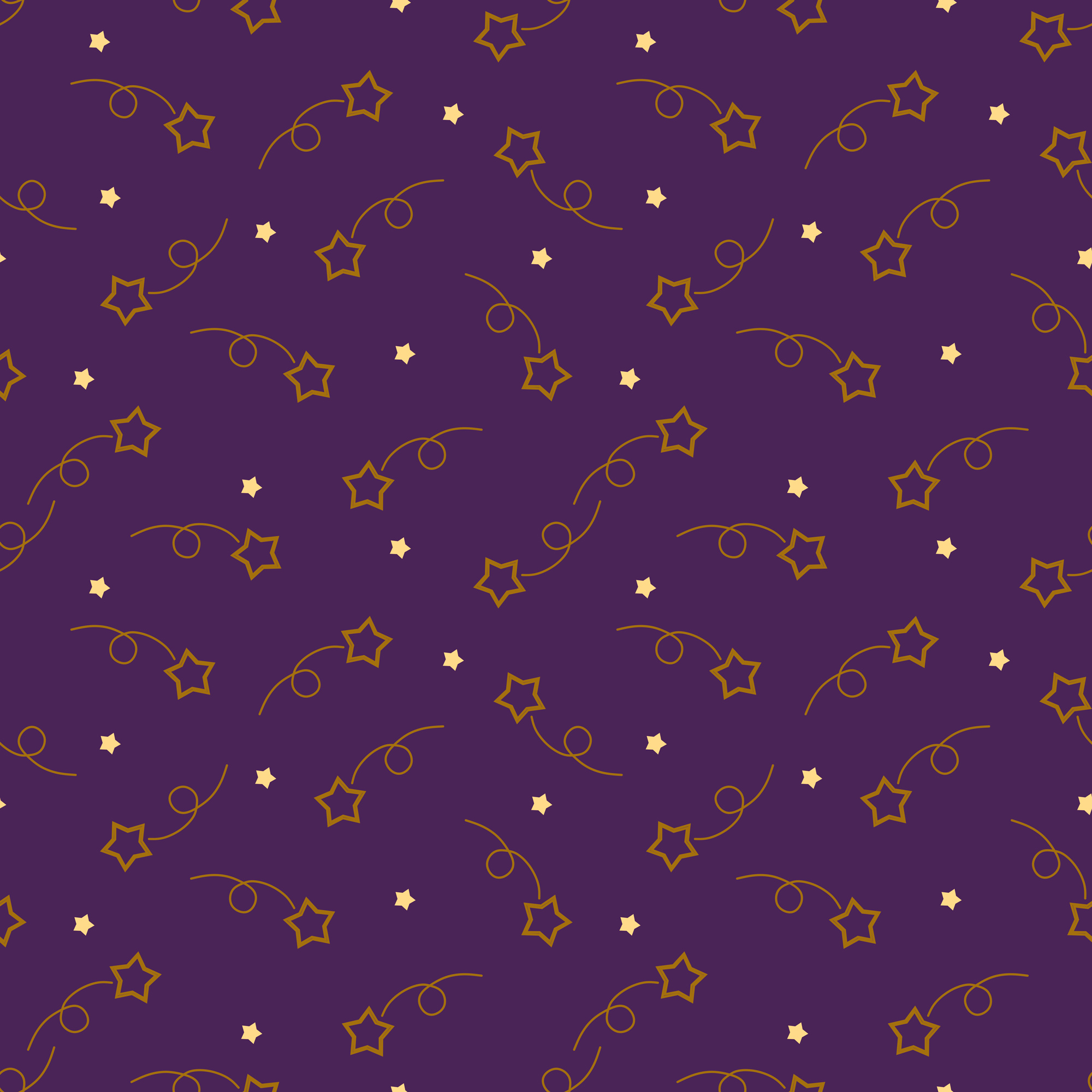pattern 2 gold stars 2x2 dark purple 609