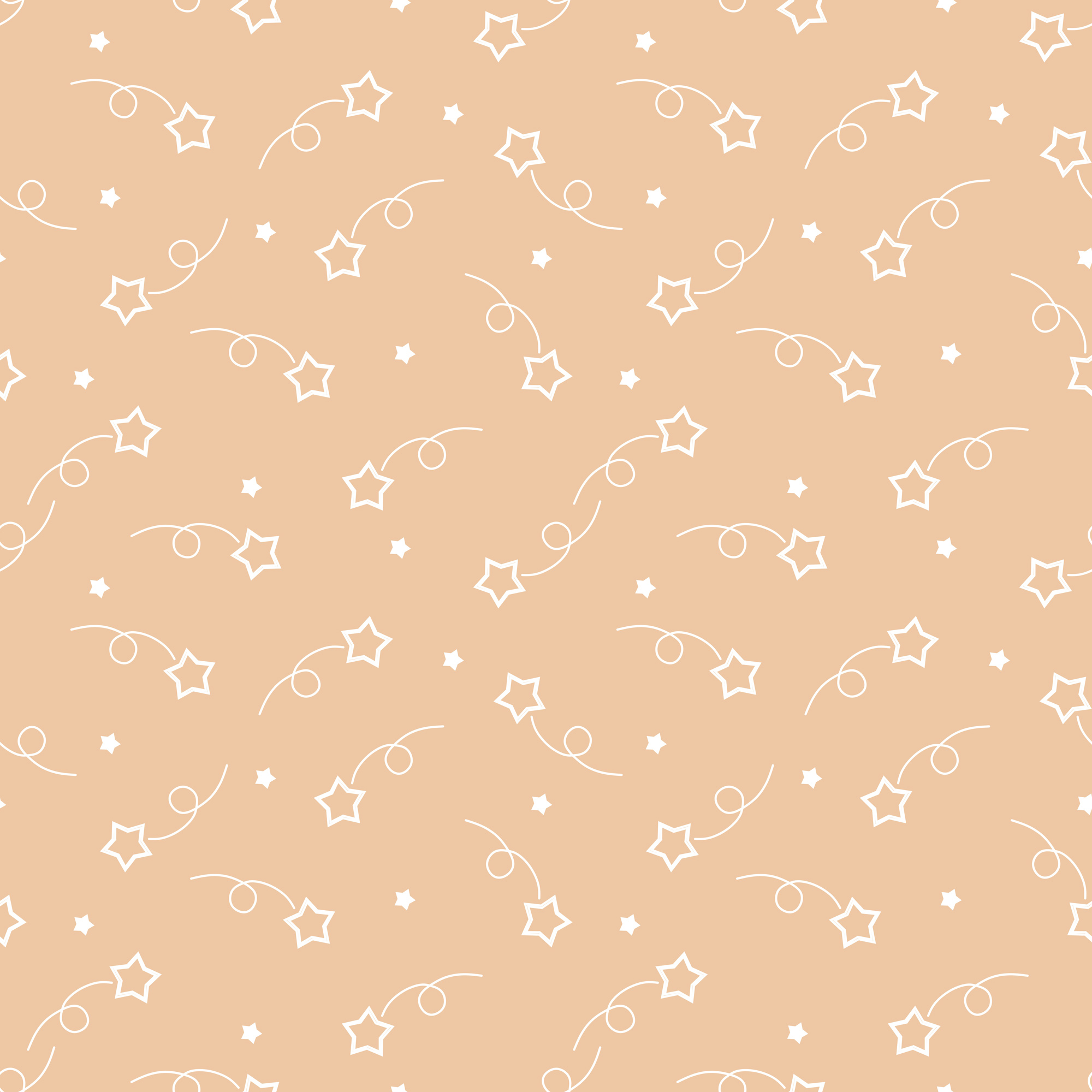 pattern 3 white stars 2x2 beige 603