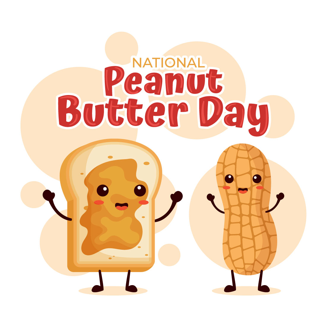 13 National Peanut Butter Day Illustration preview image.