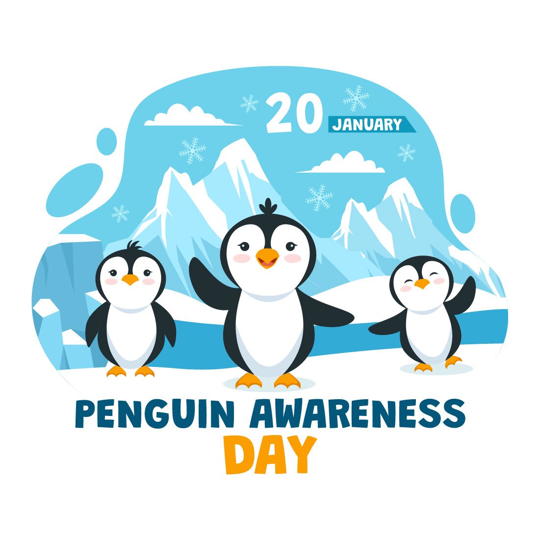 9 Penguin Awareness Day Illustration cover image.