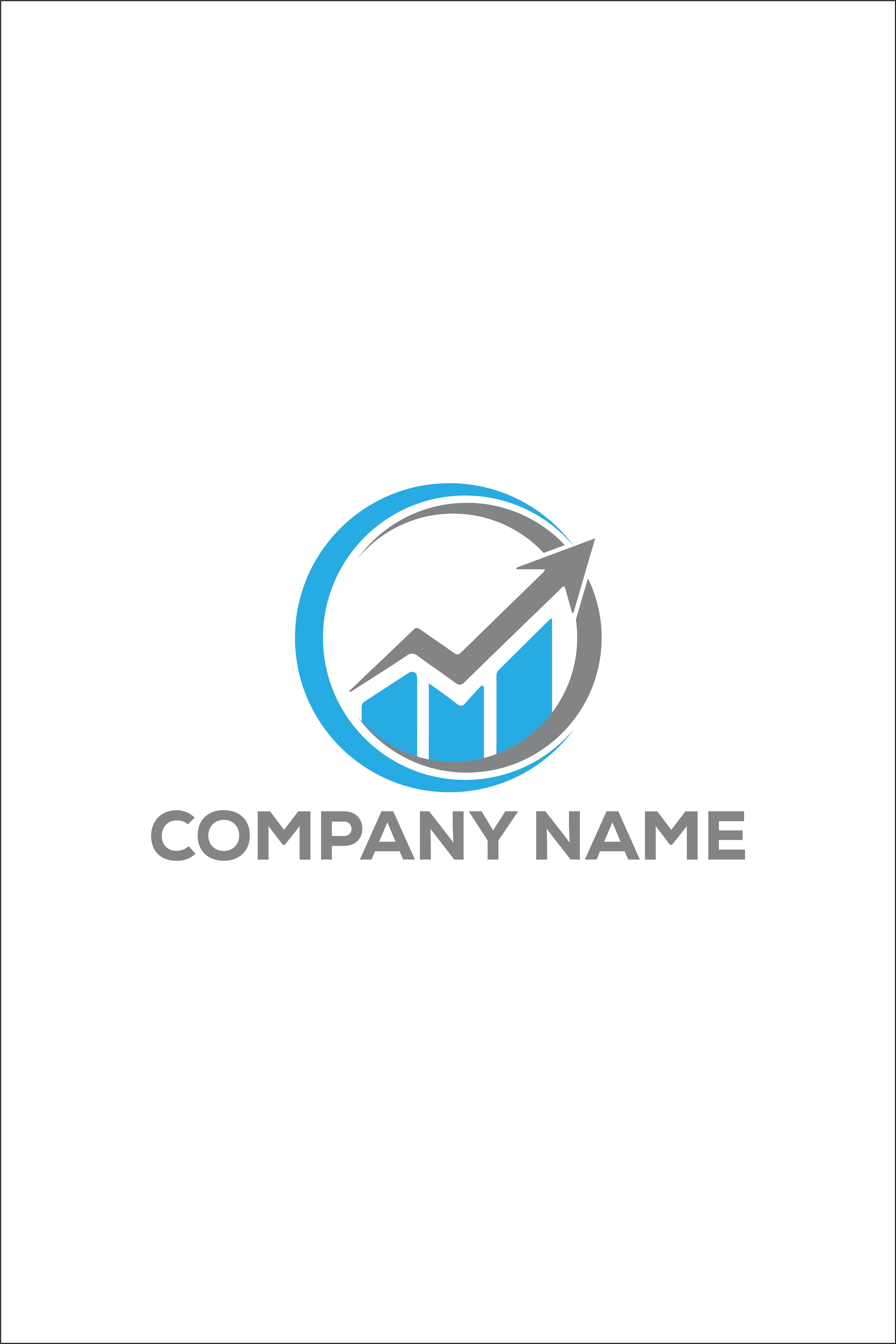 Financial Logo or Icon Design Vector Image Template pinterest preview image.