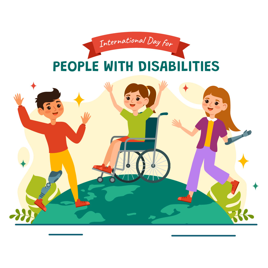 9 Day for People with Disability Illustration cover image.