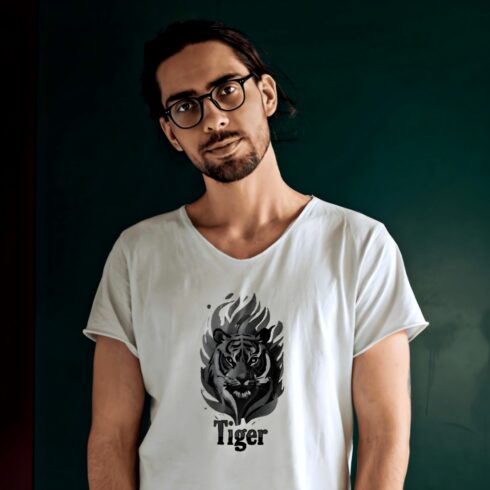 Tiger big weve animal design and has a designation T-Shirt cover image.