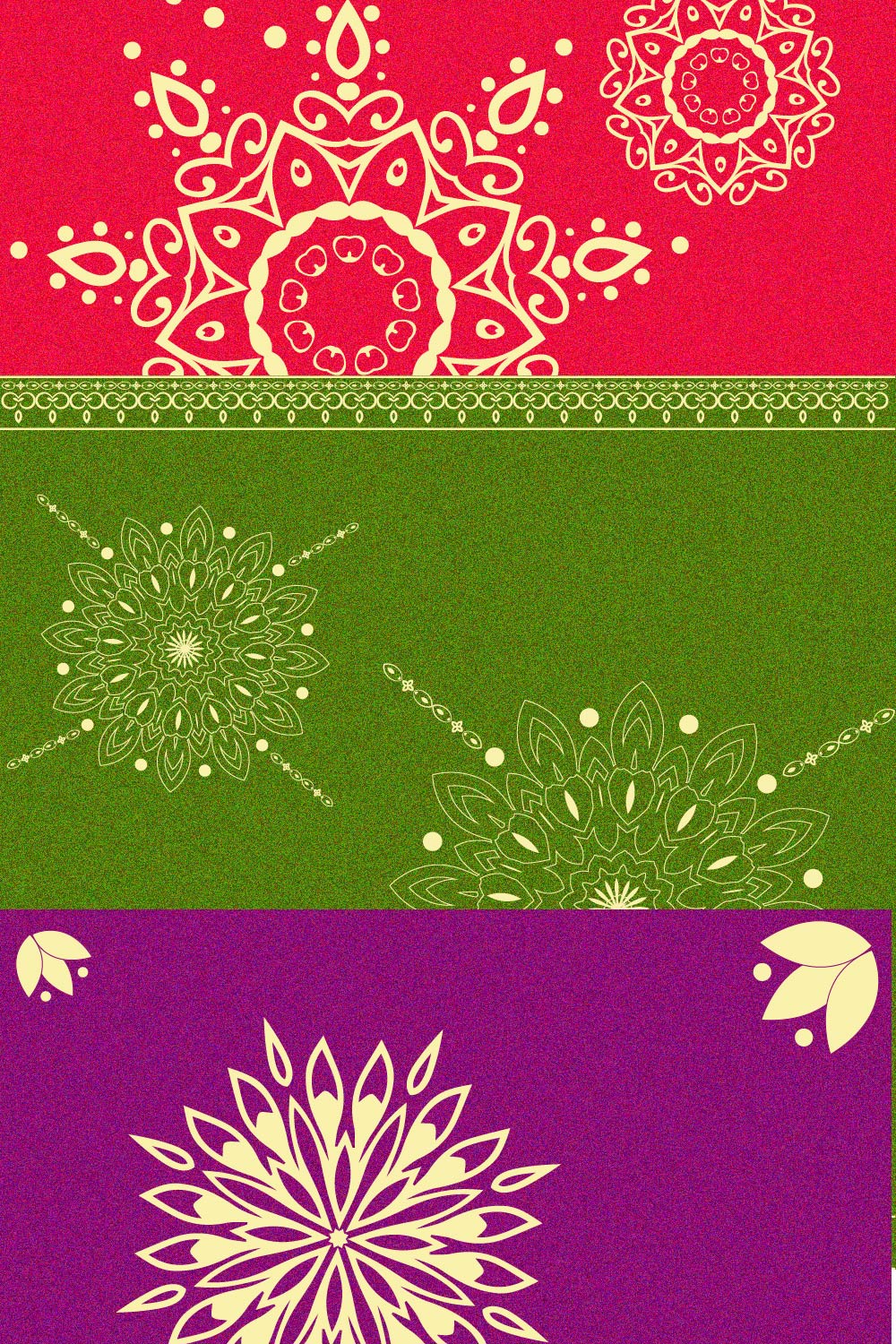 4 Background designs of mandala pattern pinterest preview image.