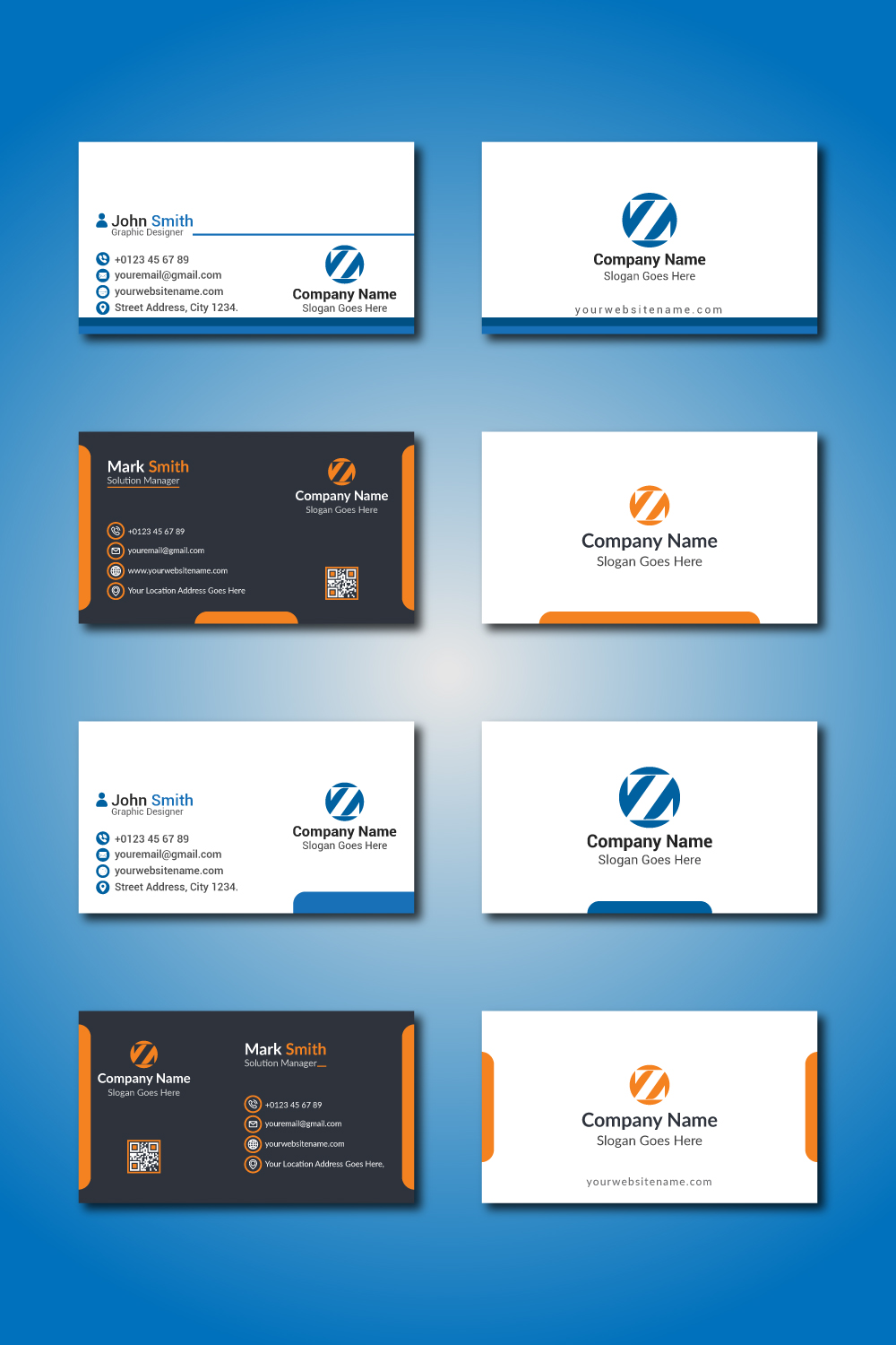 04 Professional Business Card Template pinterest preview image.