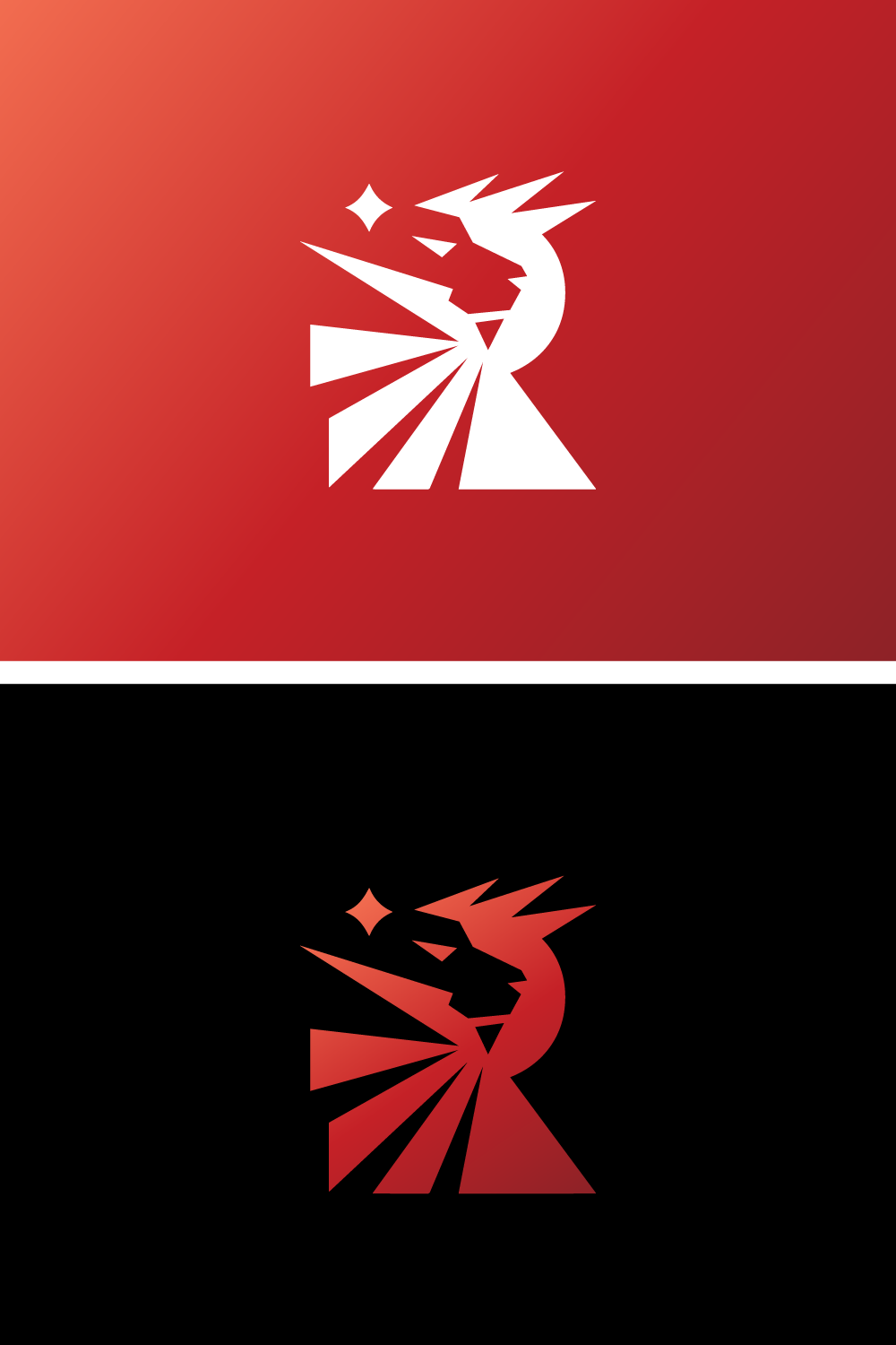 Letter R - Red Lion Branding Logo pinterest preview image.