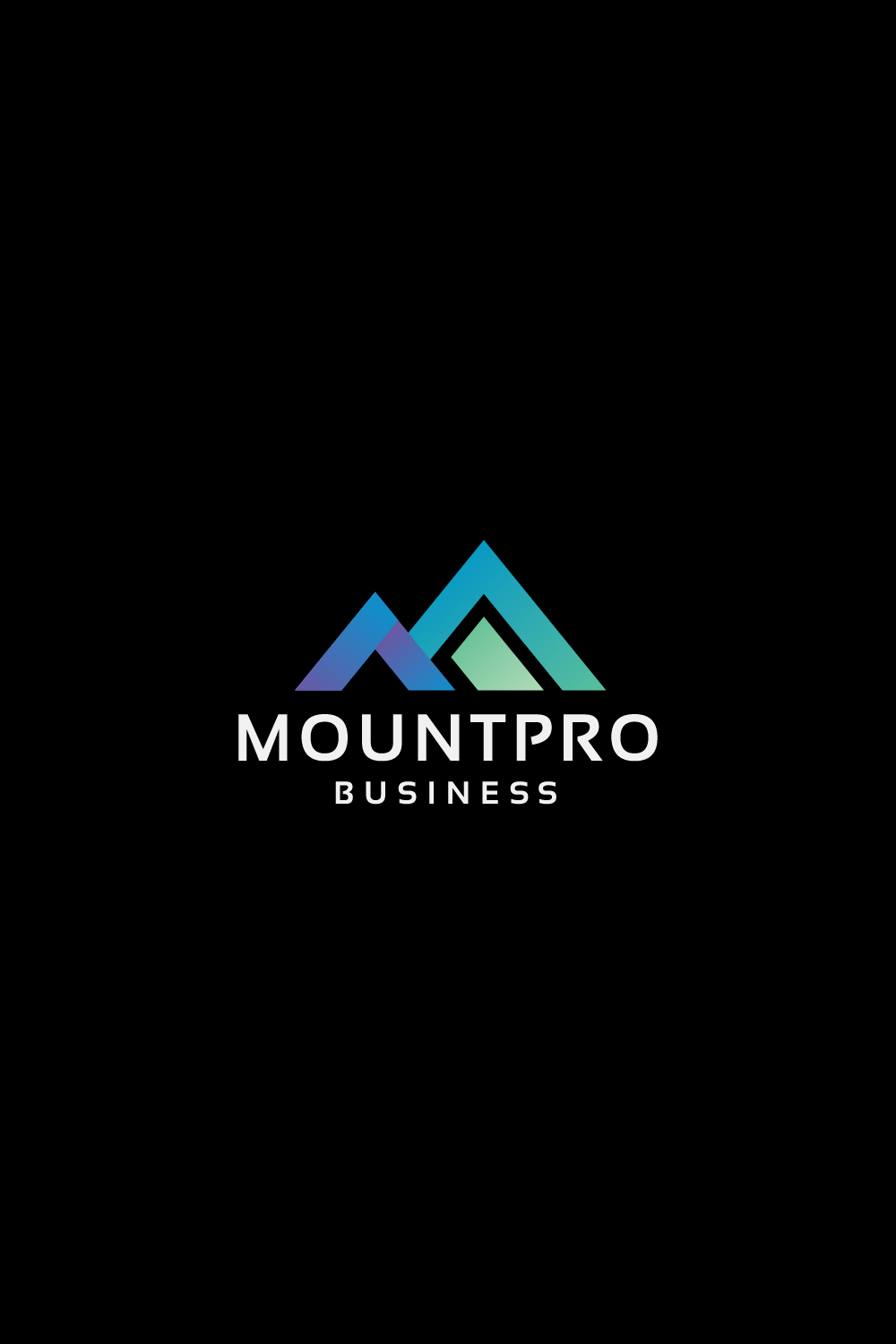 Mount Pro Letter M Branding Logo pinterest preview image.