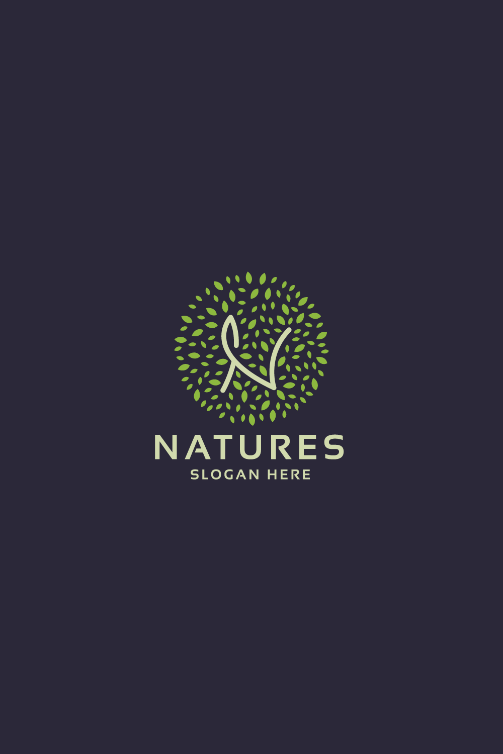 Natures Letter N Pro Branding Logo pinterest preview image.