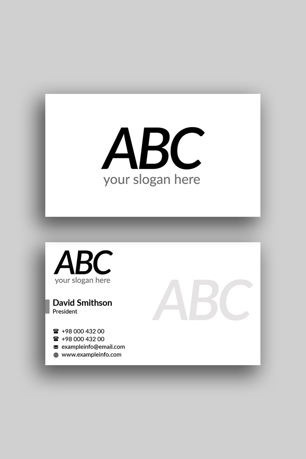 professional business card pinterest preview image.