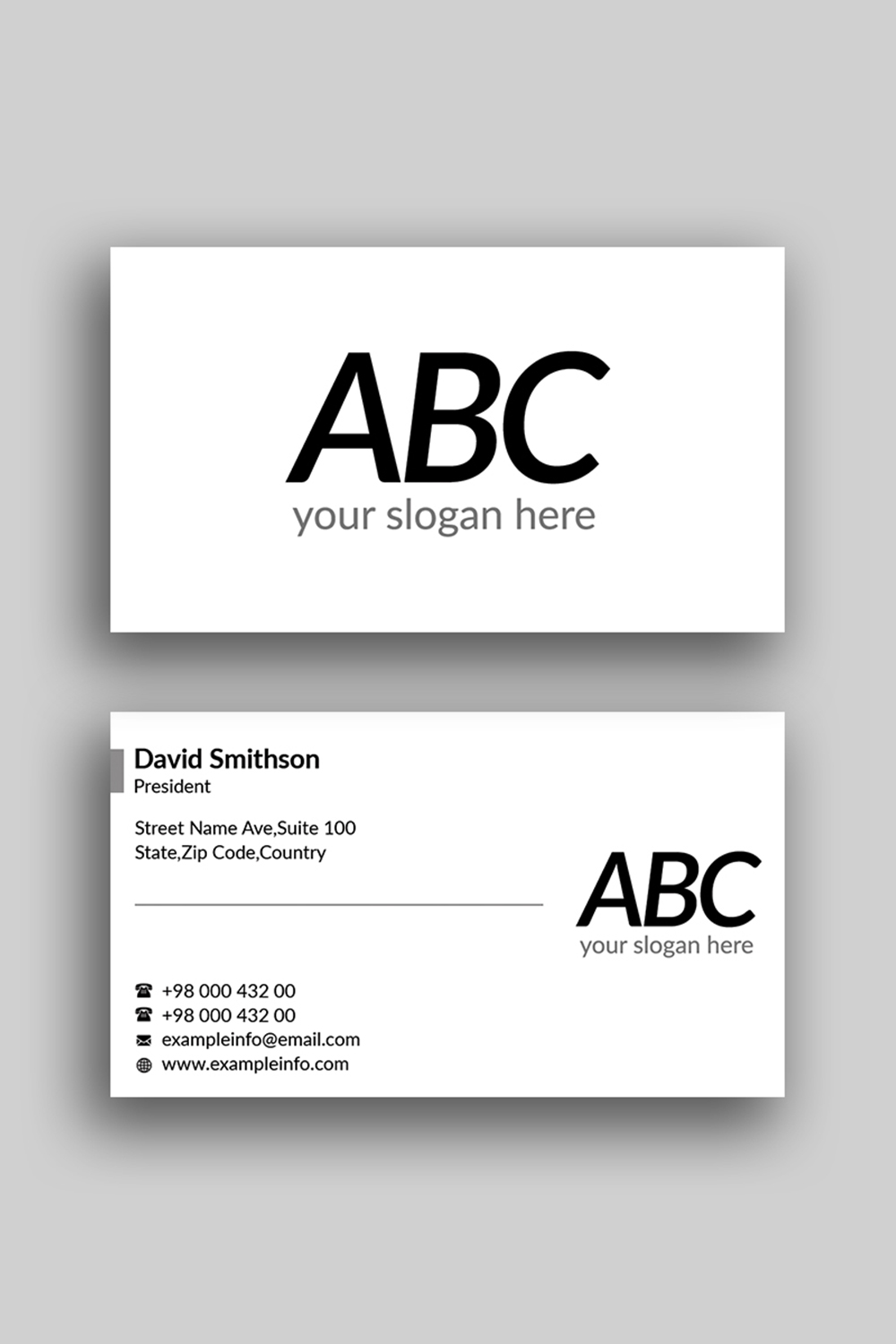 professional business card pinterest preview image.