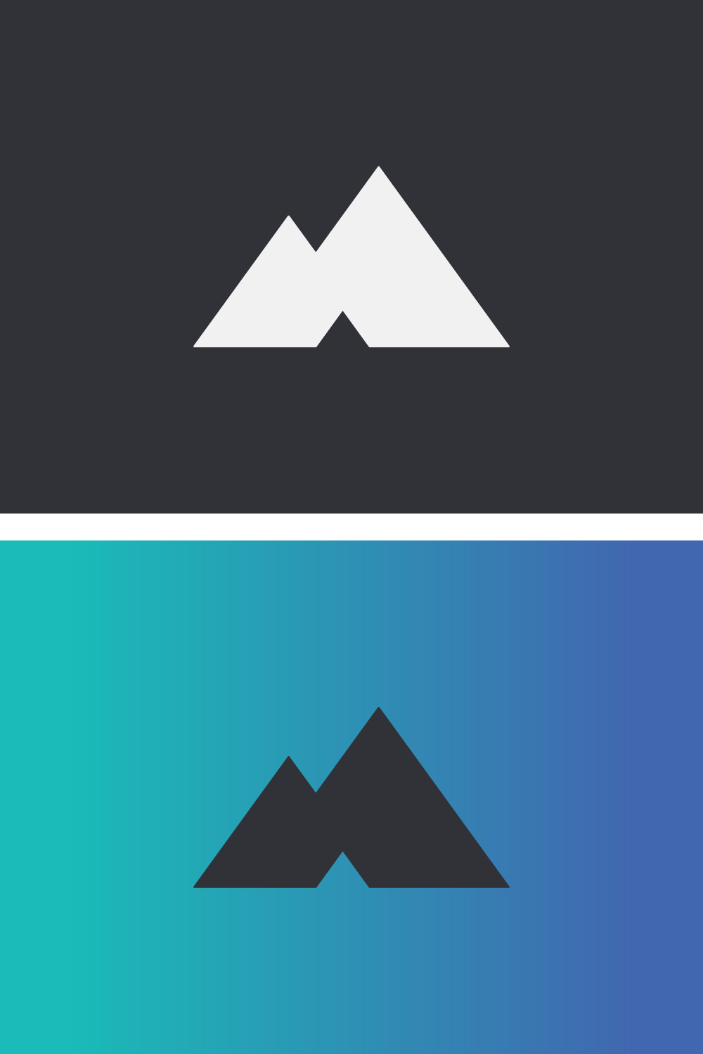 Mountain Letter M Pro Branding Logo pinterest preview image.