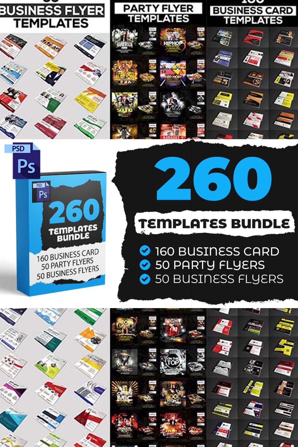 260 Print Template Mega Bundle Vol2 pinterest preview image.