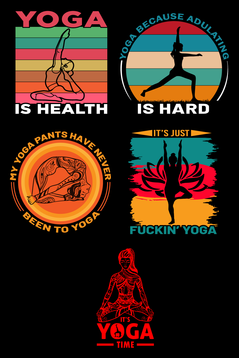 Yoga T shirt Design Bundle - MasterBundles