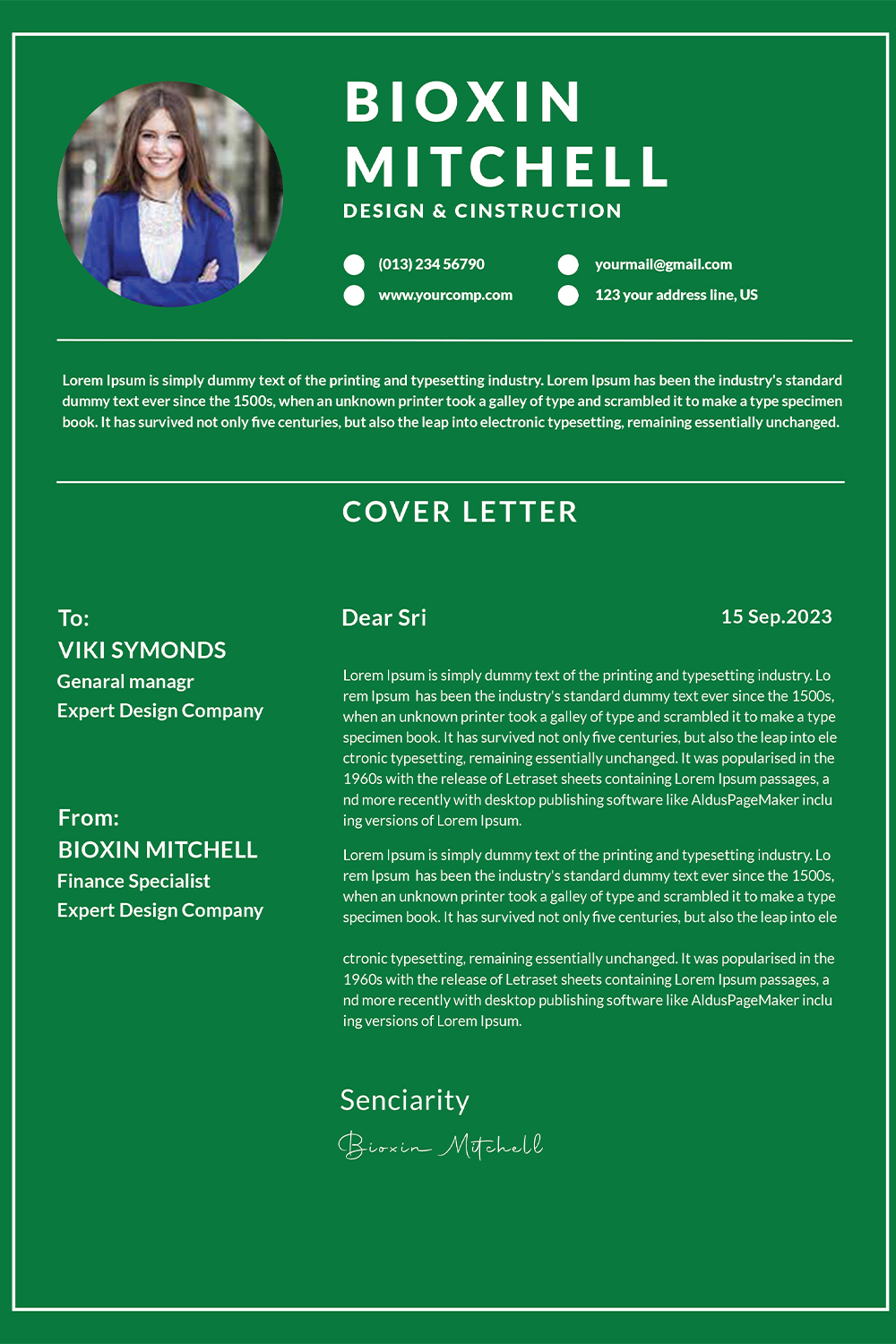 Creating a professional resume template design pinterest preview image.