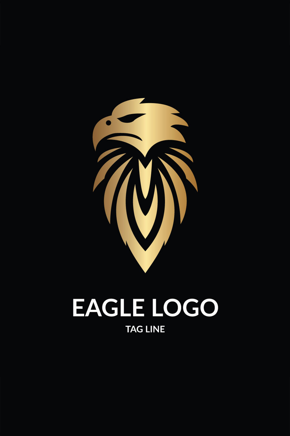 Eagle Head Logo Template pinterest preview image.