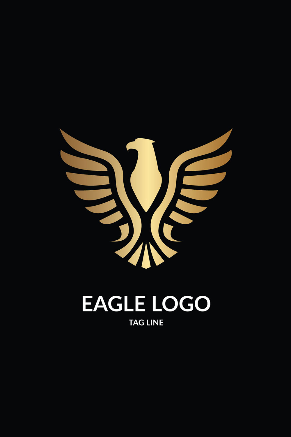 Heraldic Eagle Logo Template pinterest preview image.