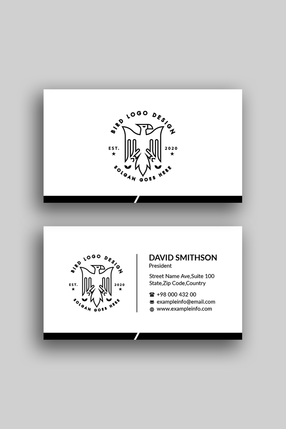 professional business card pinterest preview image.