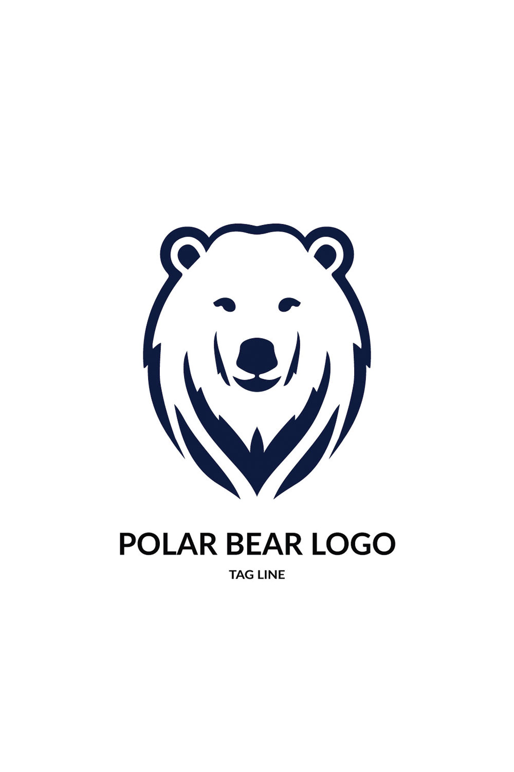 Polar Bear Logo Template pinterest preview image.