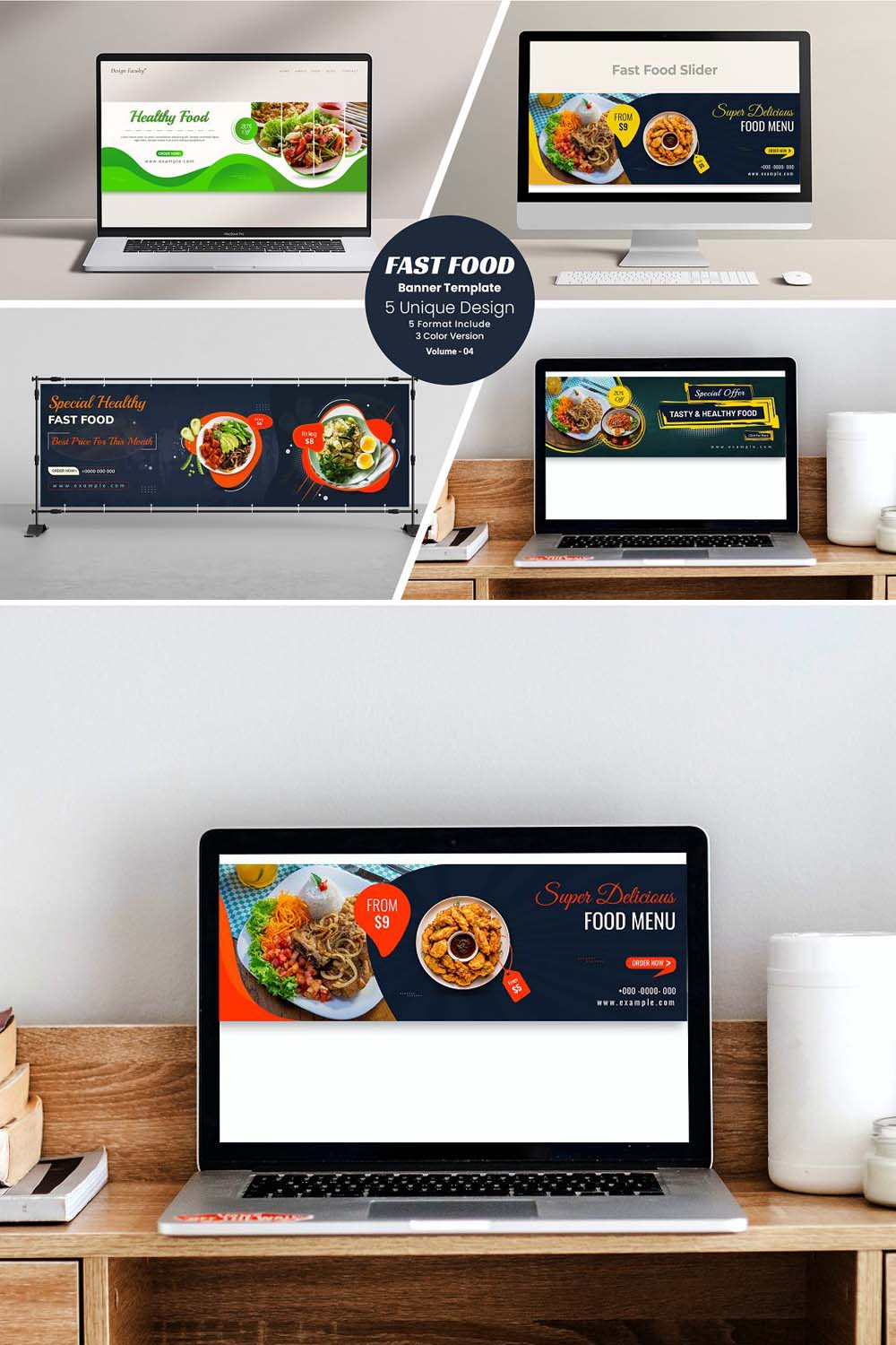 Food Sliders & Feature Templates pinterest preview image.