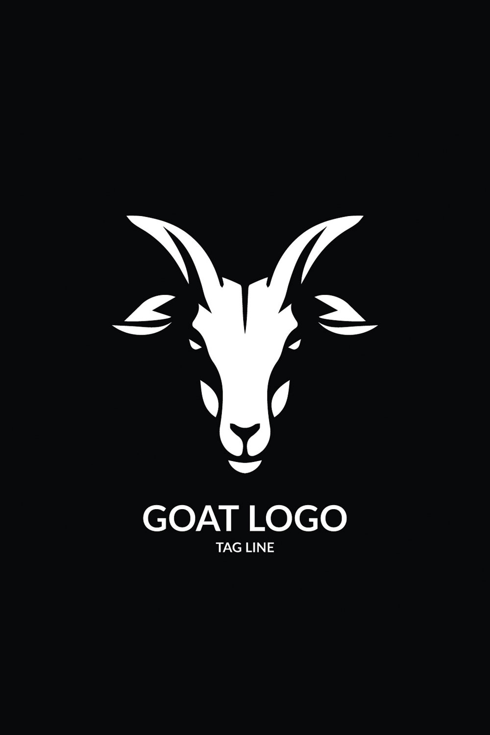 Goat Head Logo Template pinterest preview image.