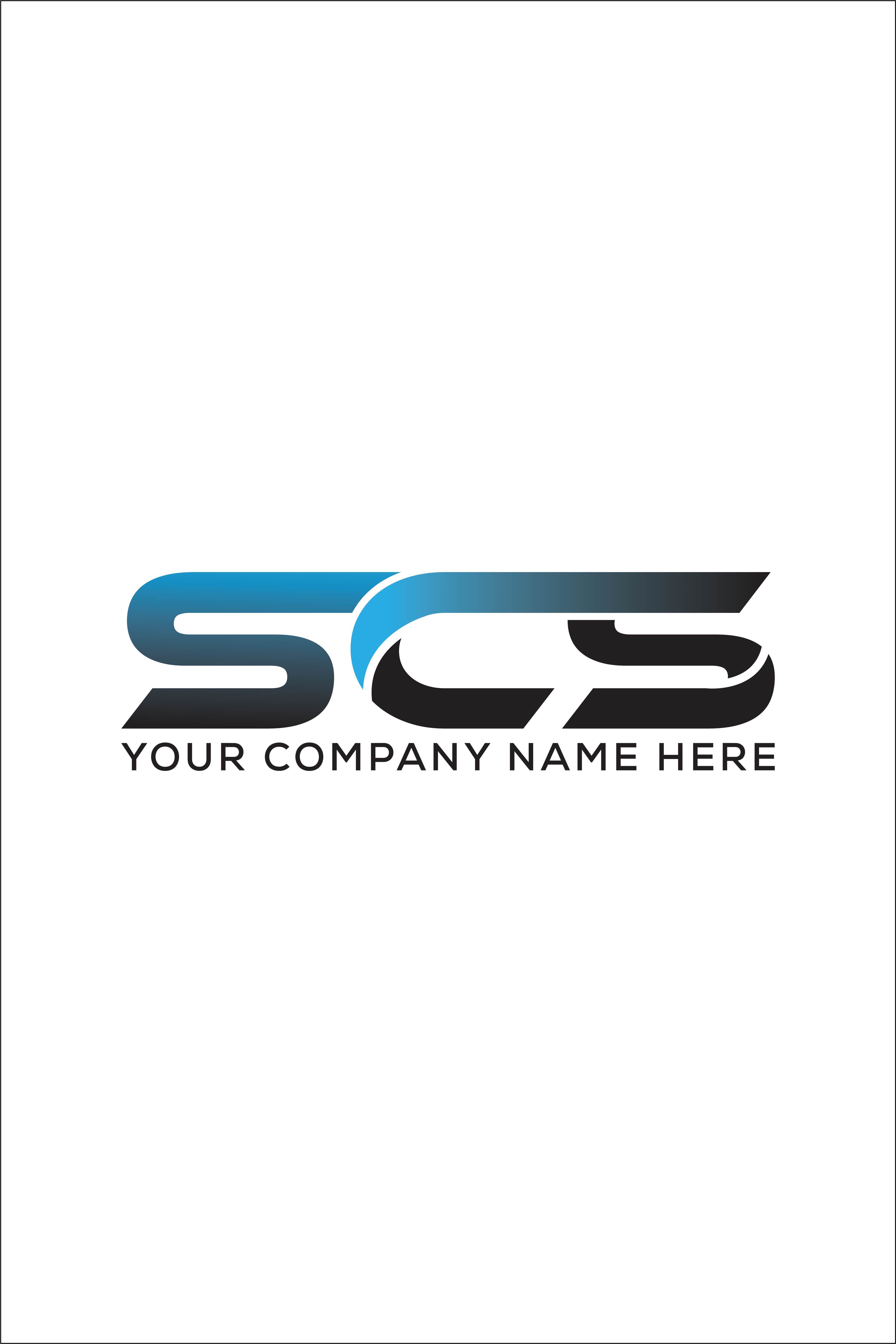 Letter SCS Logo or Icon Design Vector Image Template pinterest preview image.