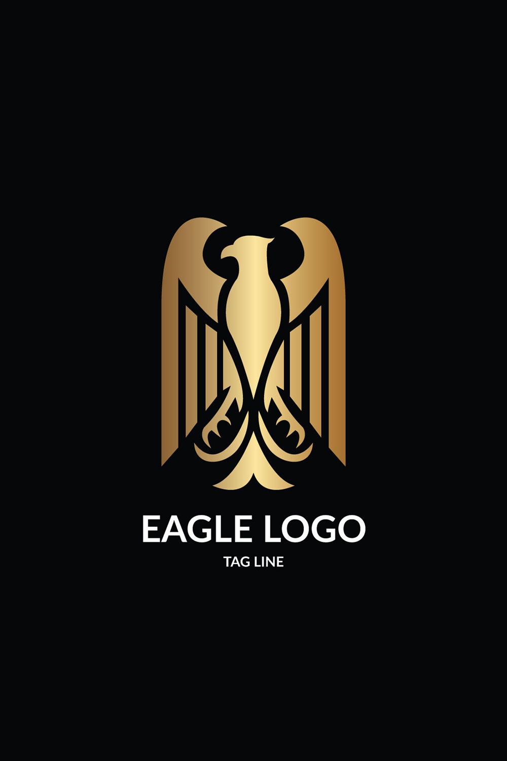 Heraldic Eagle Logo Template pinterest preview image.