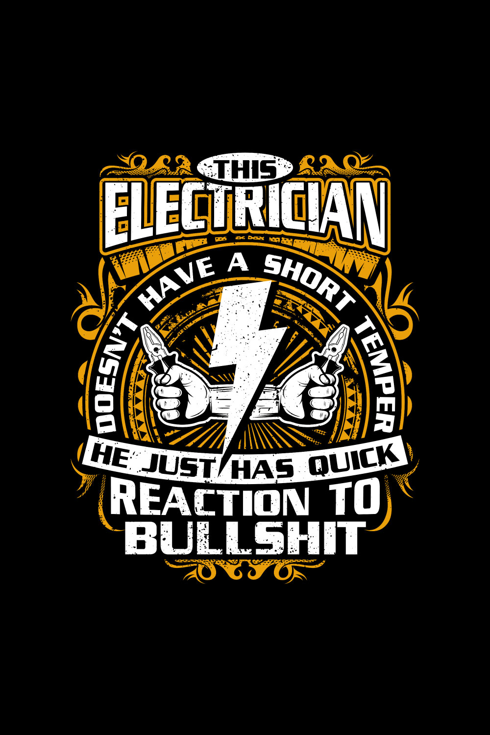 Electrician t shirt design bundle pinterest preview image.