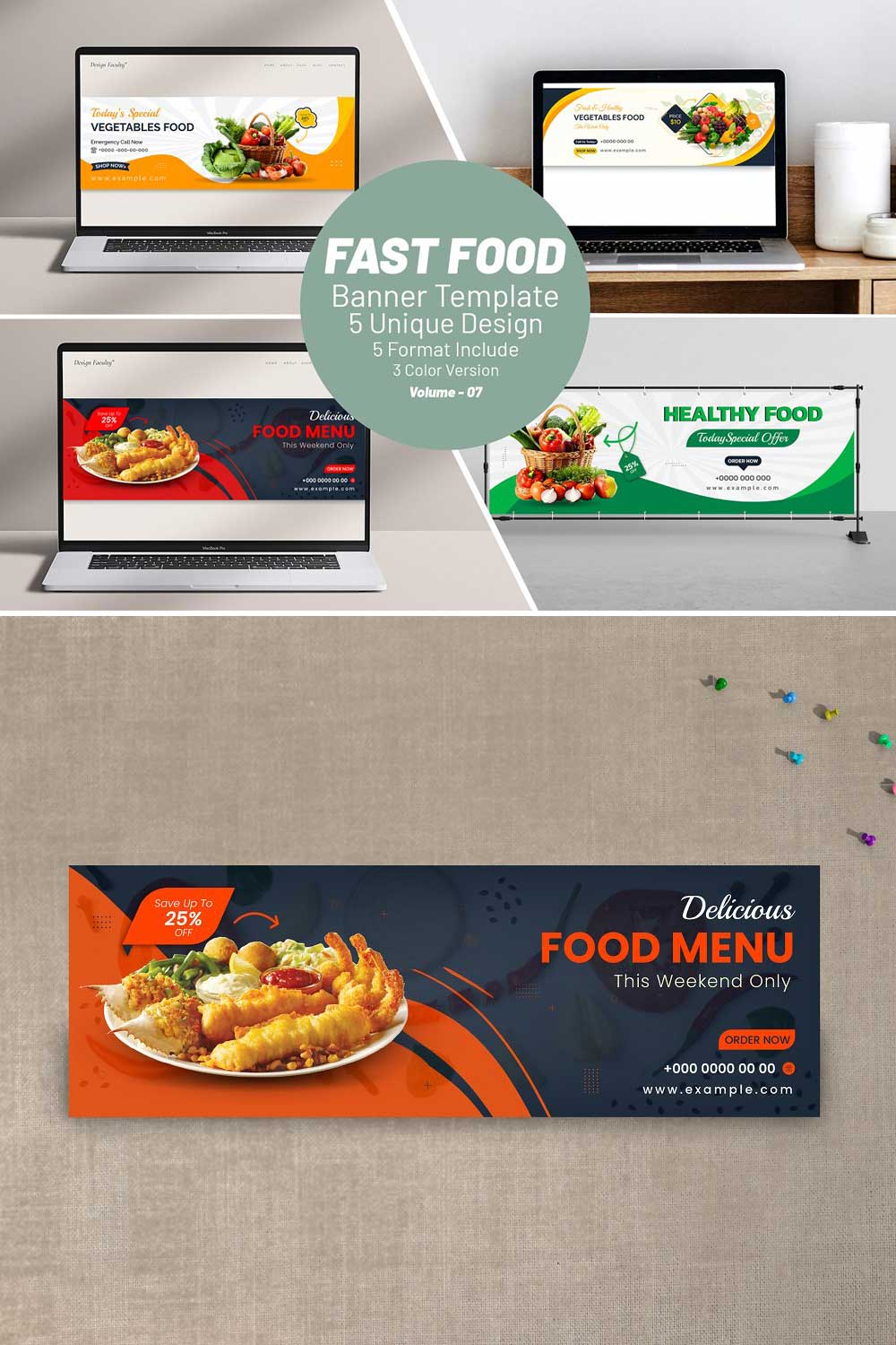 Food Sliders & Feature Templates pinterest preview image.