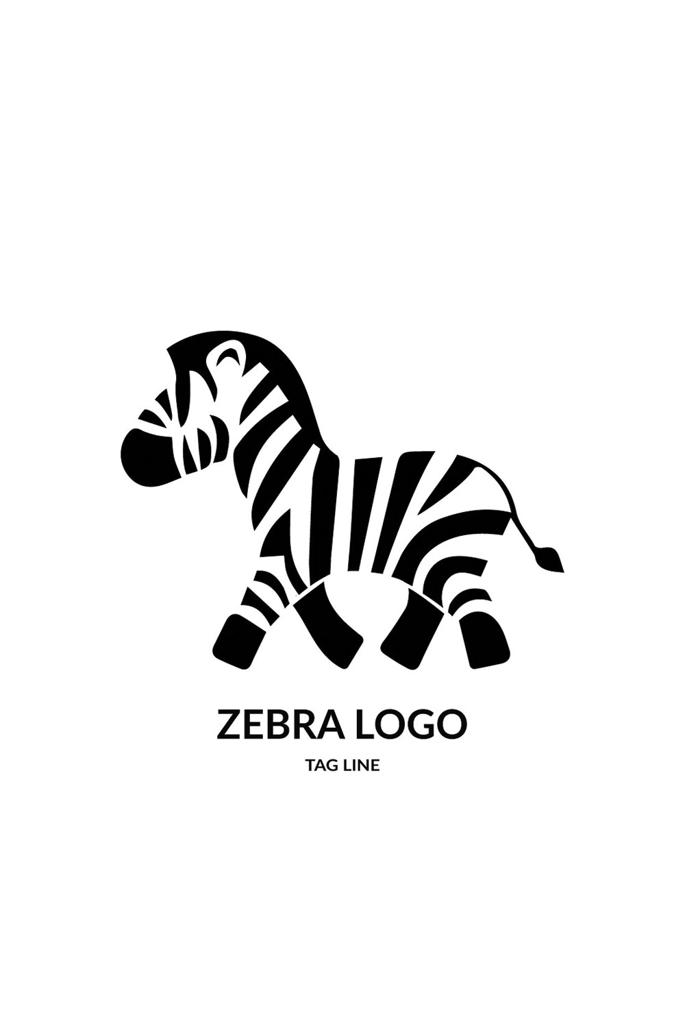 Zebra Logo Template pinterest preview image.