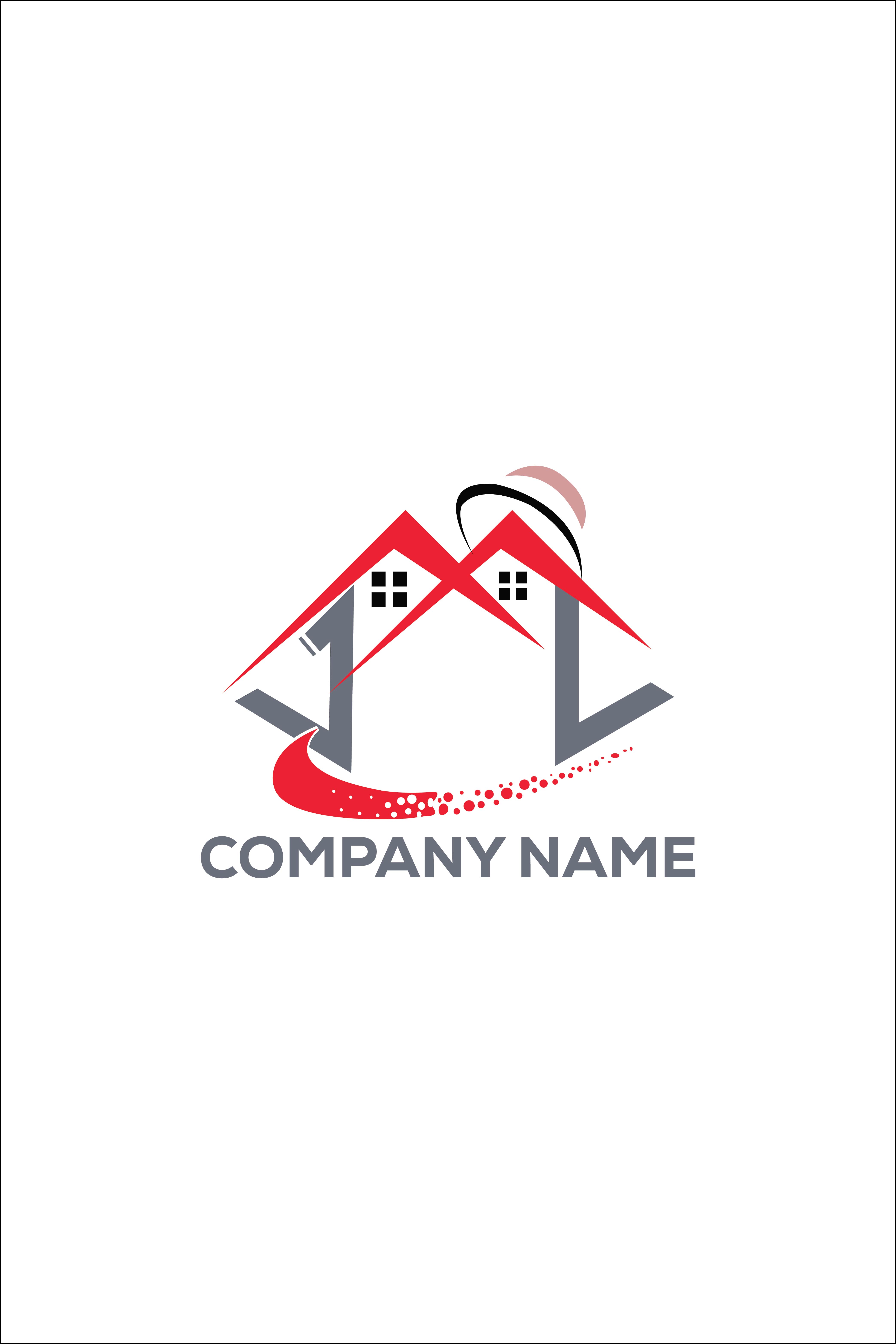 Real Estate Logo or Icon Design Vector Image Template pinterest preview image.