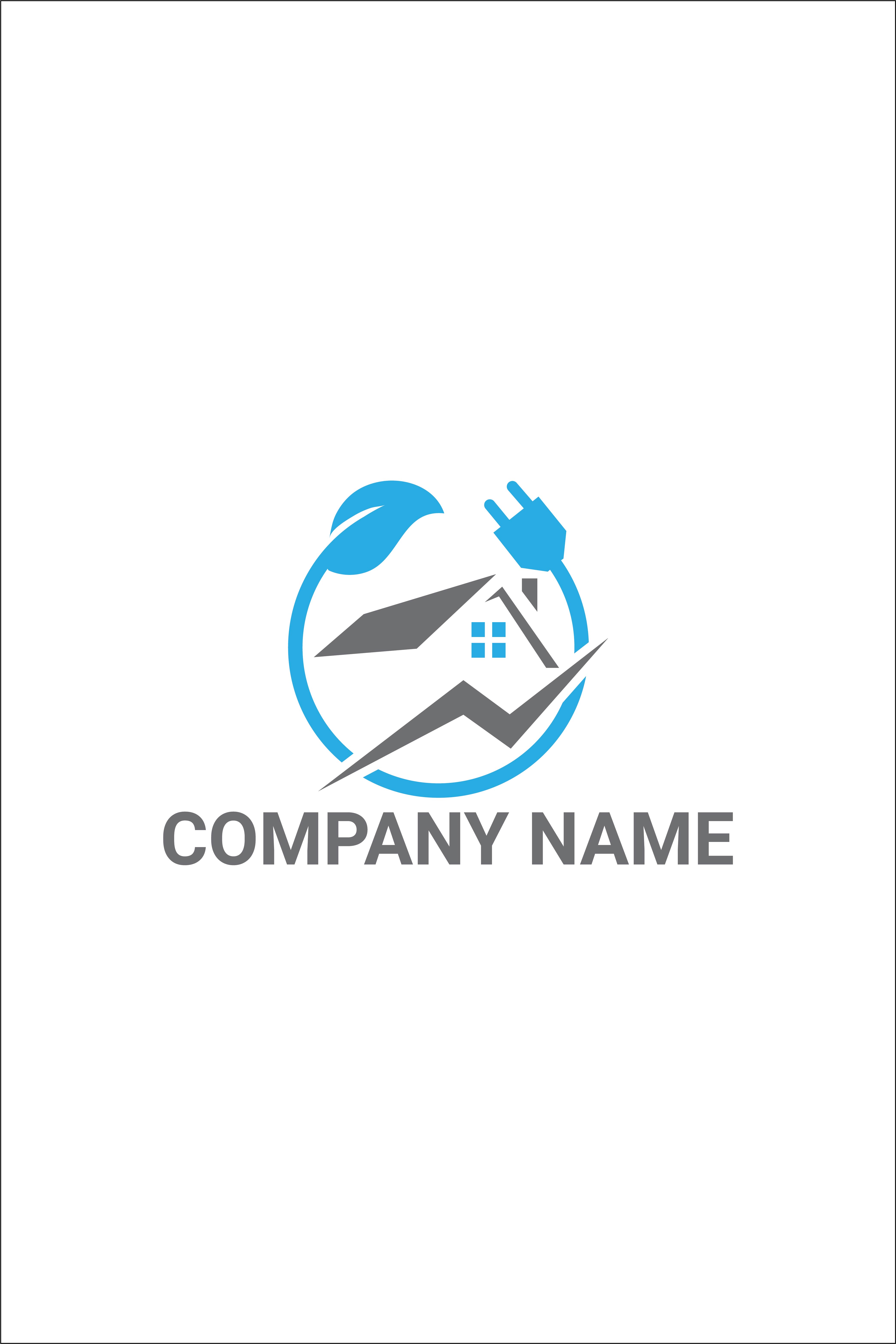 Real Estate Logo or Icon Design Vector Image Template pinterest preview image.