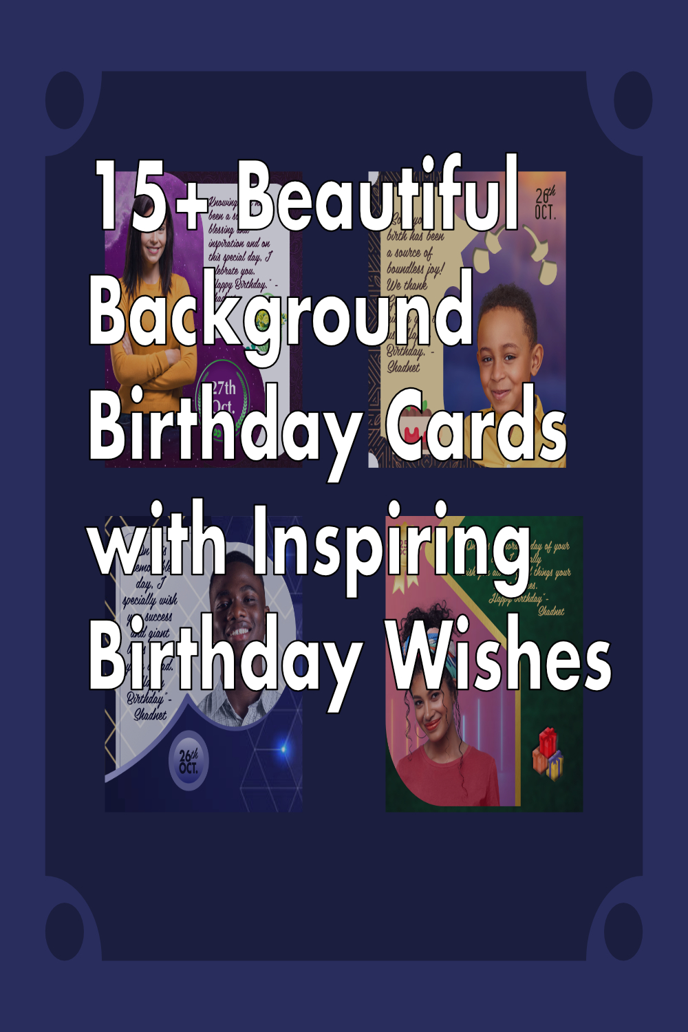 15+ Beautiful Background Birthday Cards with Inspiring Birthday Wishes pinterest preview image.