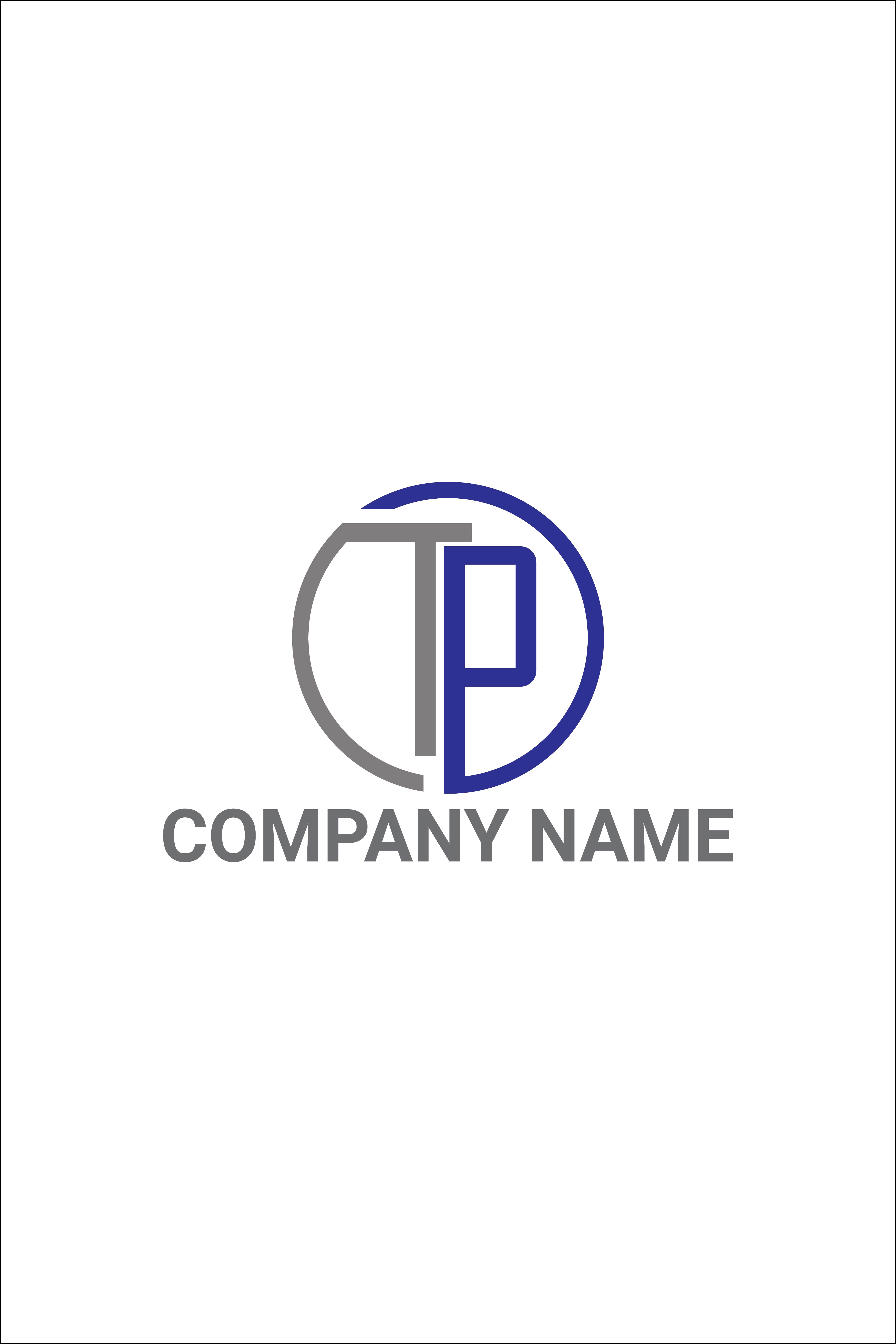 Letter TP Logo or Icon Design Vector Image Template pinterest preview image.