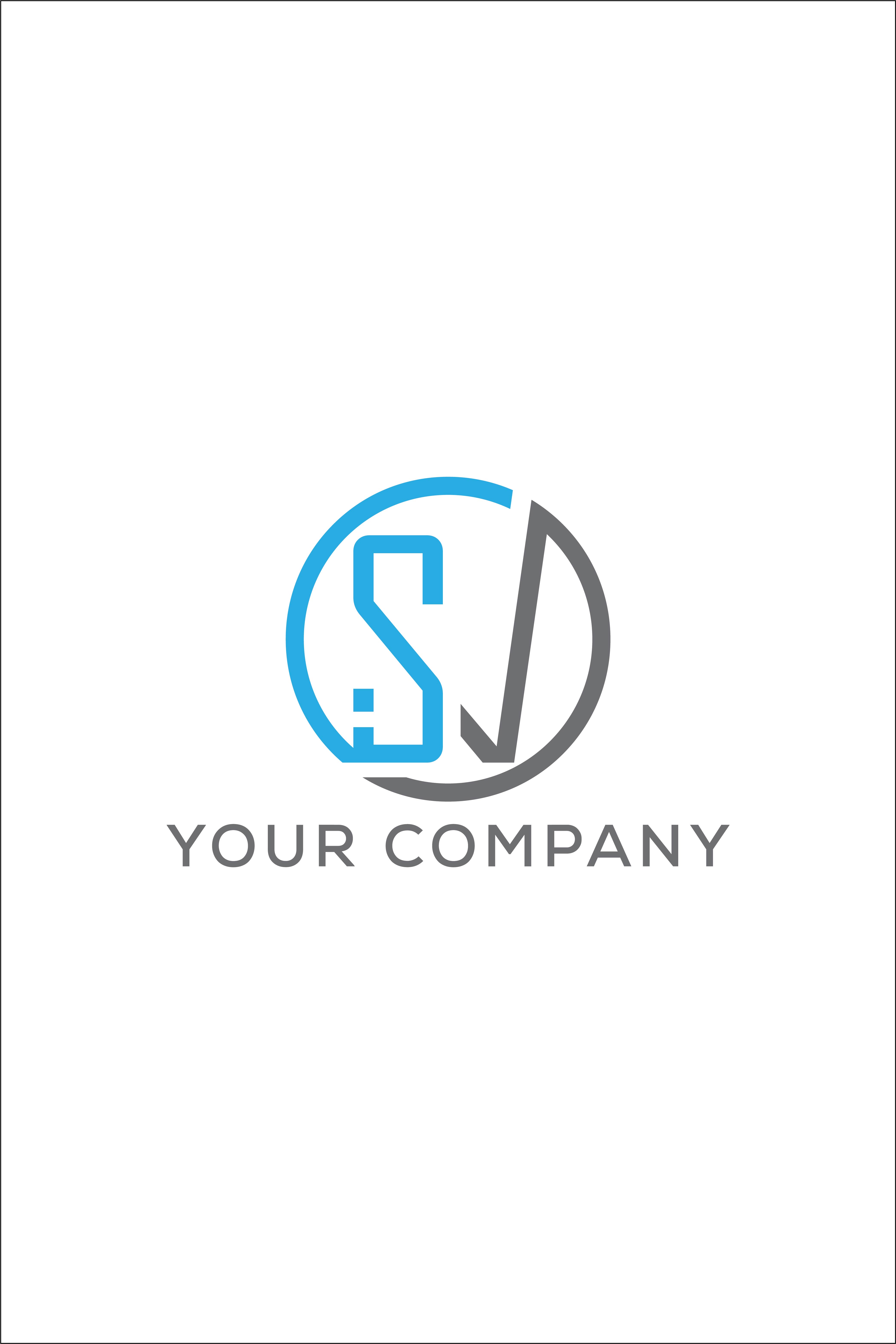 Letter SV Logo or Icon Design Vector Image Template pinterest preview image.