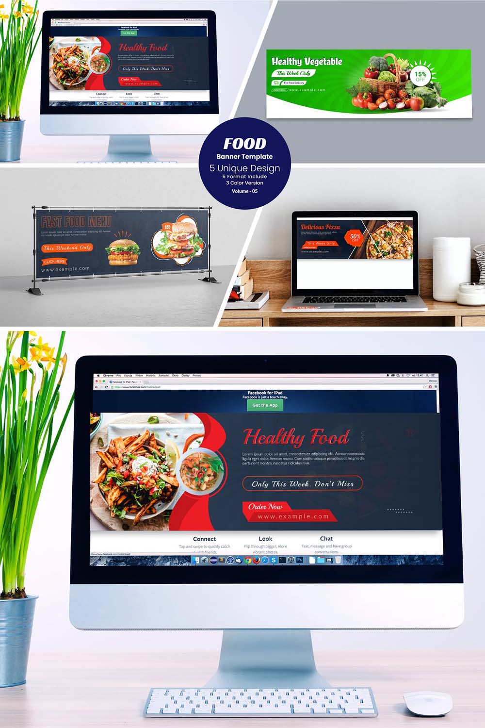 Food Sliders & Feature Templates pinterest preview image.