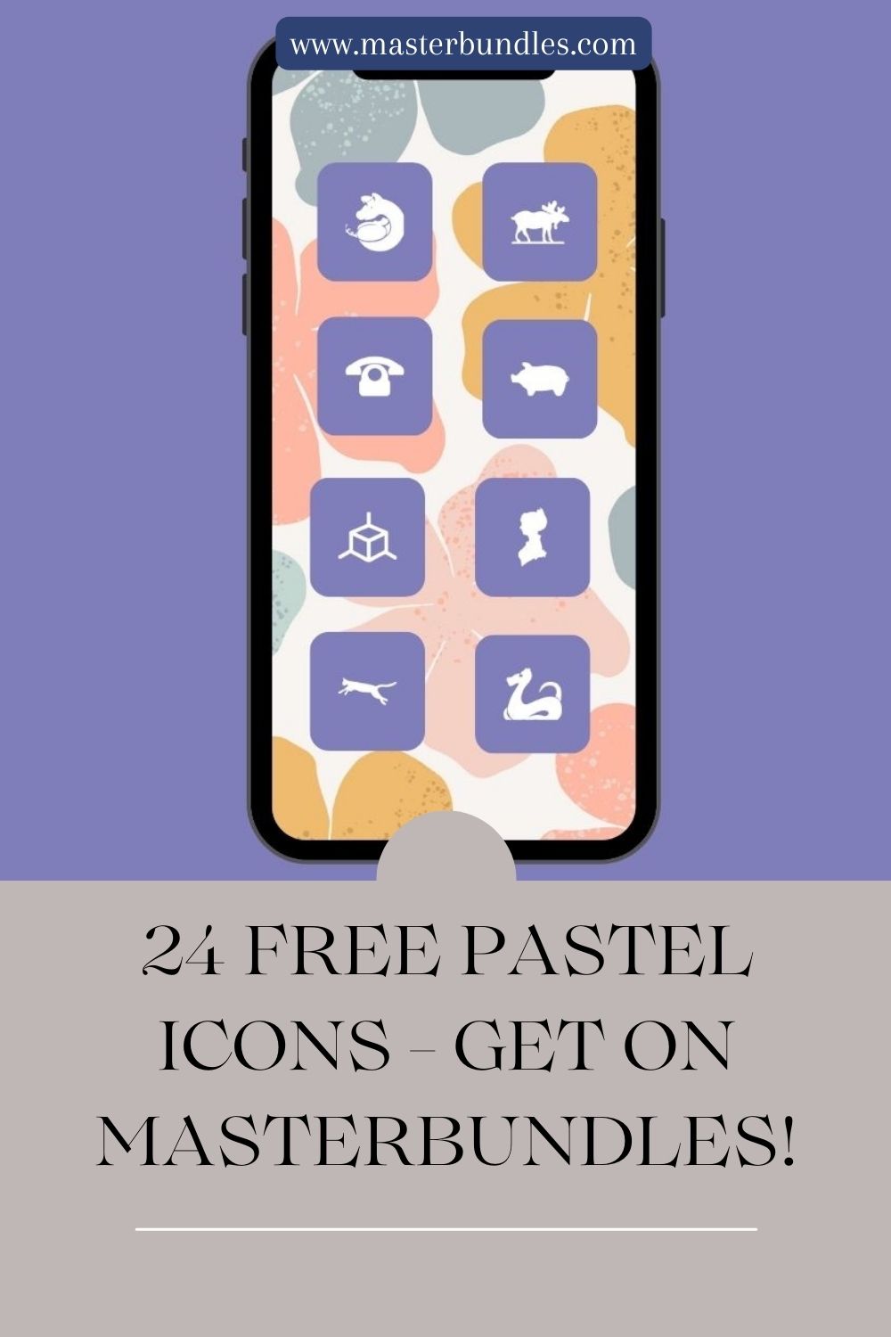 24 Free Danish Pastel Icons pinterest preview image.