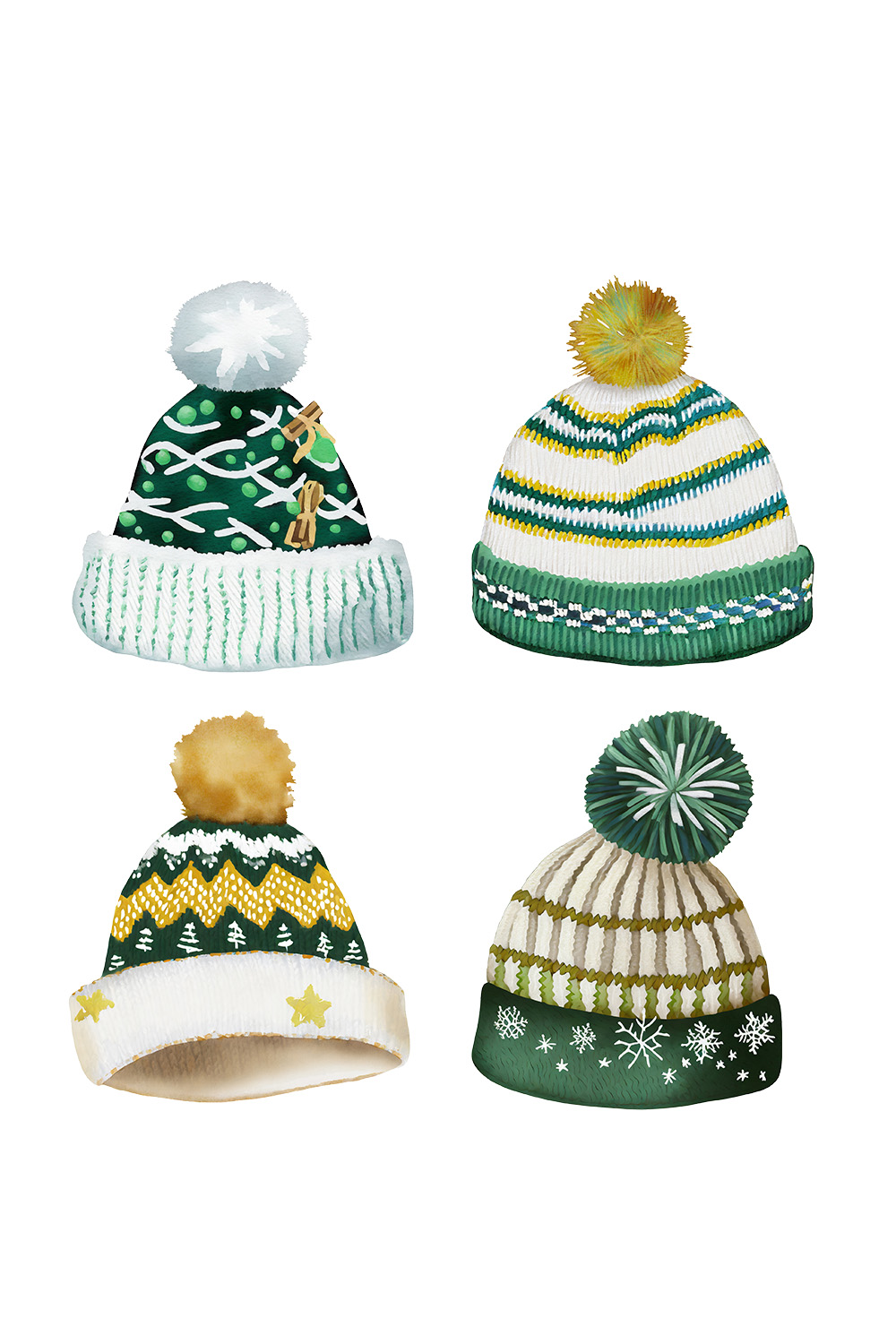 Christmas knit hat pinterest preview image.