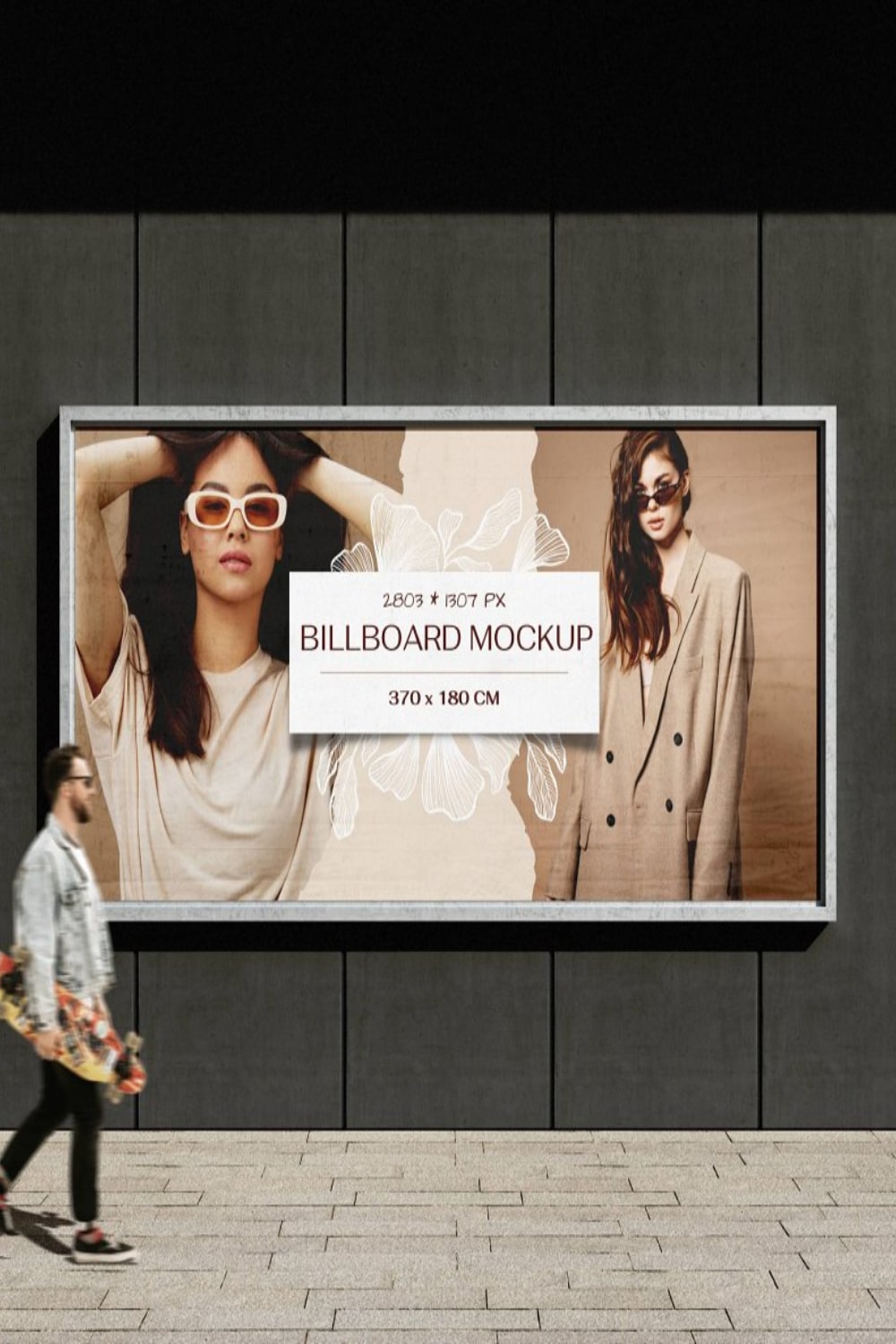 Billboard PSD Mockup 3 Set pinterest preview image.
