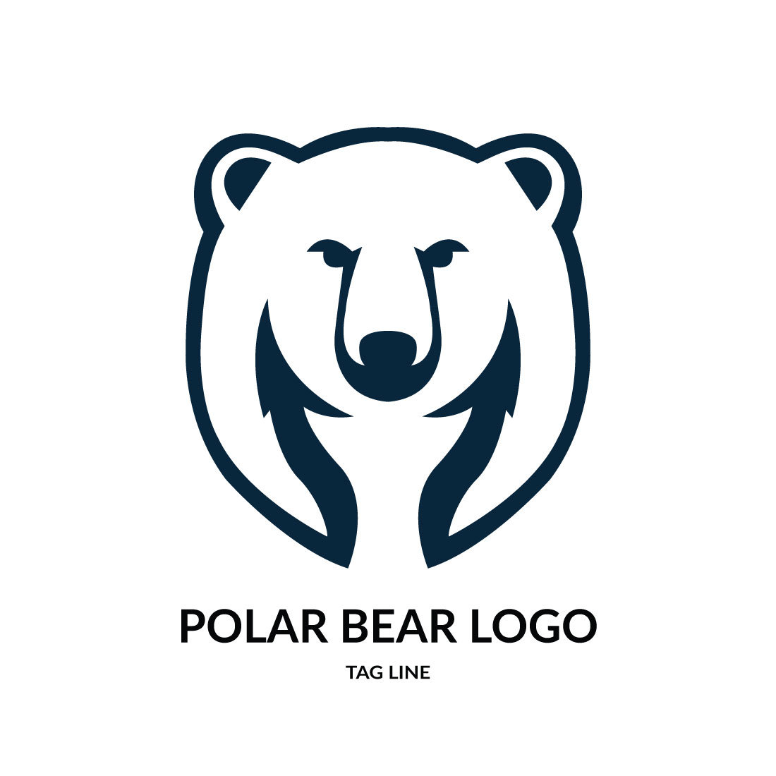 Polar bear logo Template preview image.