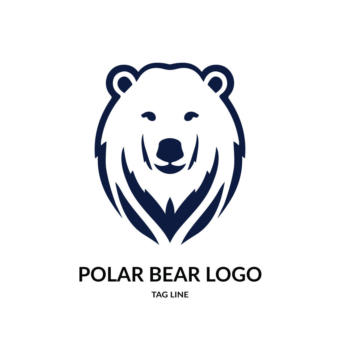 Polar Bear Logo Template preview image.