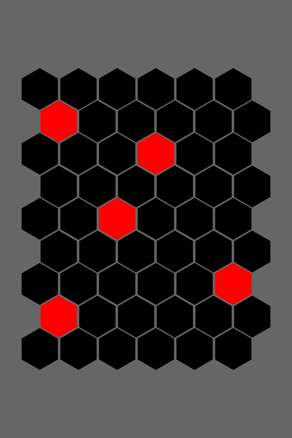 set of a polygon pattern with unique black and red colour pinterest preview image.