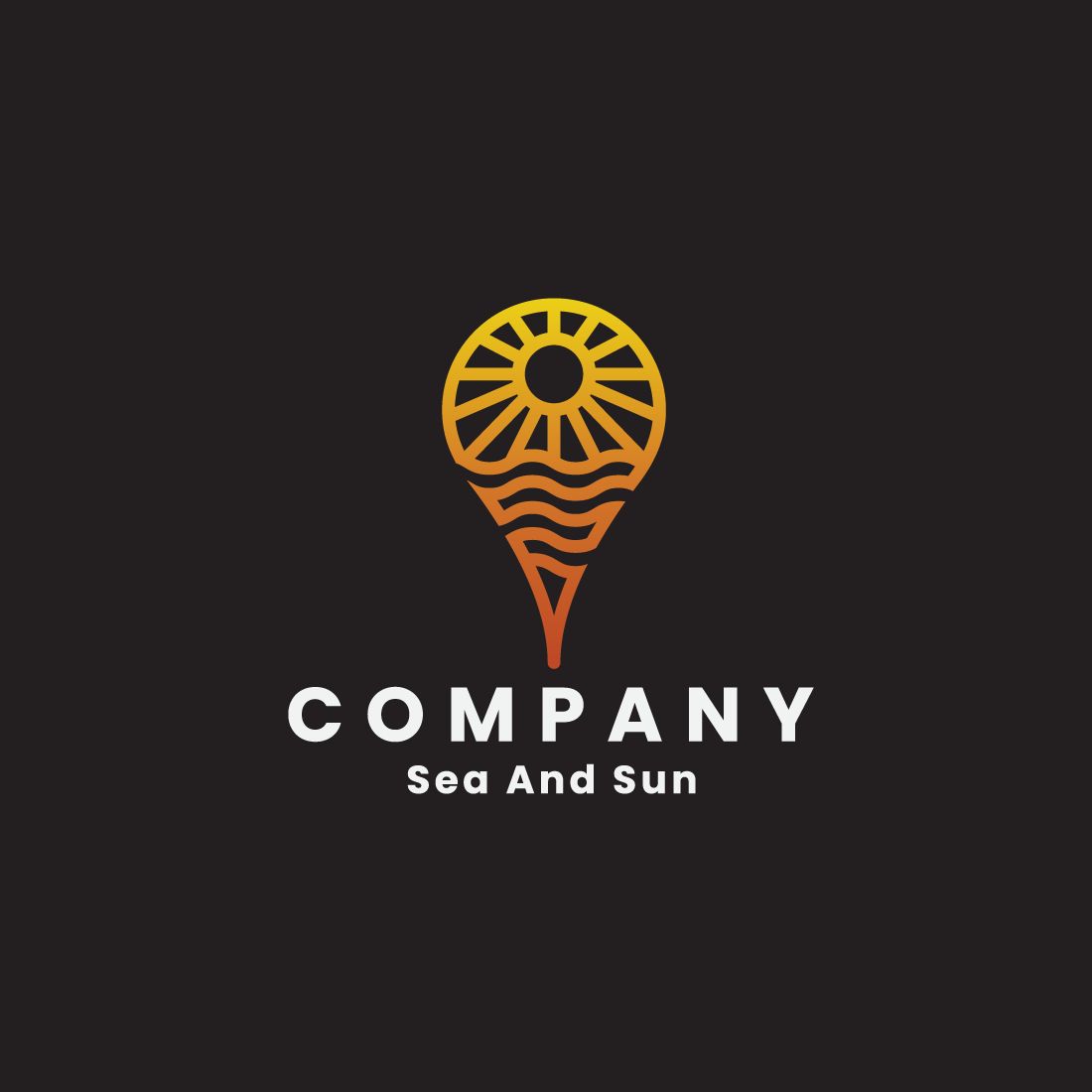 Travel Location - Sea and Sun Branding Logo preview image.