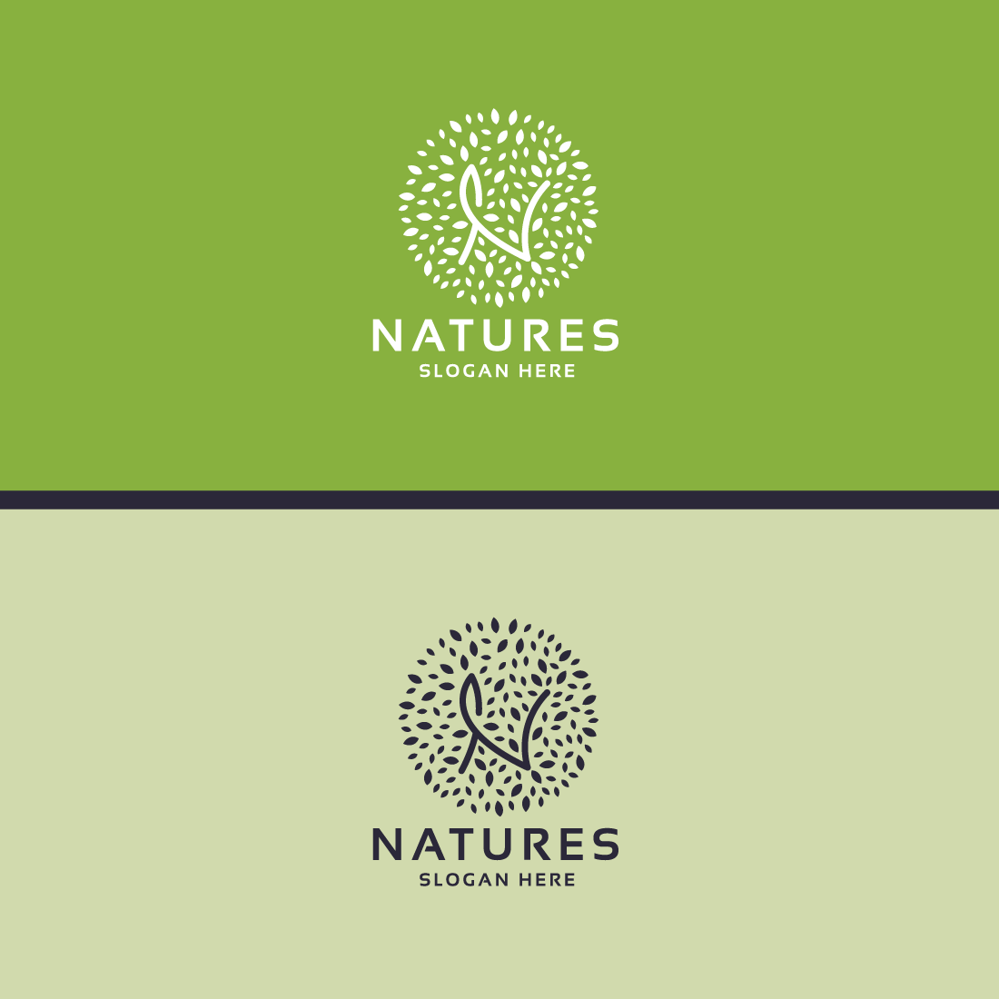 Natures Letter N Pro Branding Logo preview image.