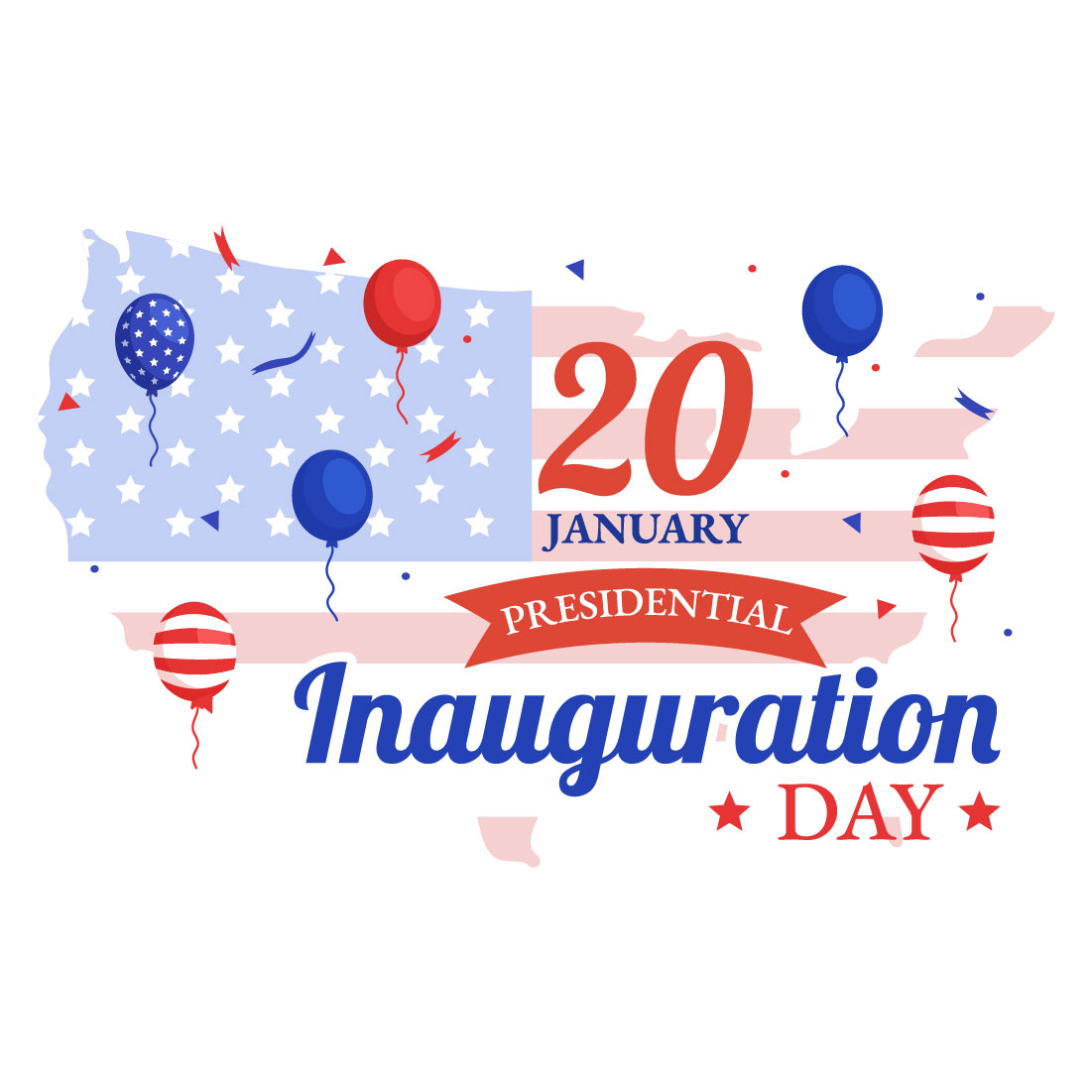 12 USA Presidential Inauguration Day Illustration preview image.