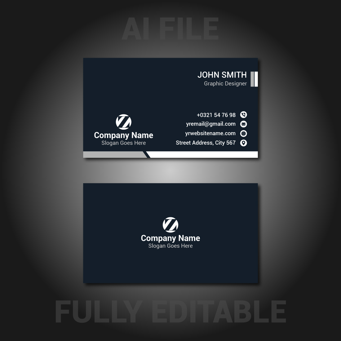 Simple And Elegant Business Card preview image.