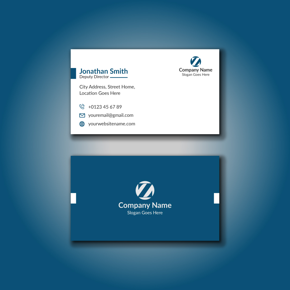 Modern Business Card Template preview image.