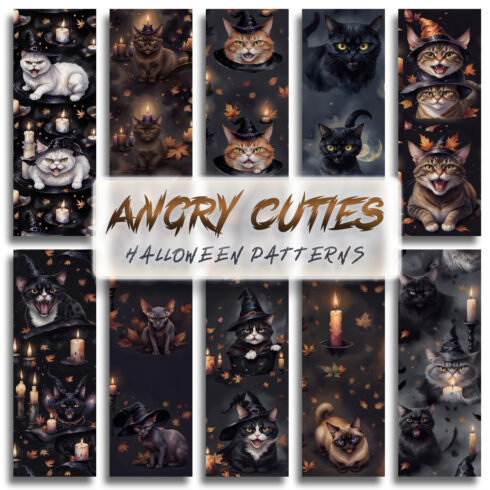 Angry Cuties: Seamless Halloween Patterns cover image.