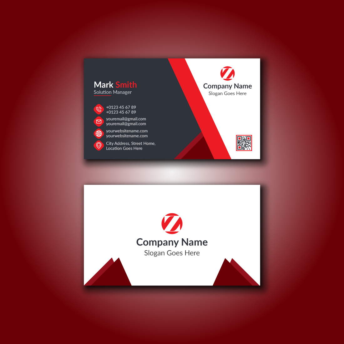 Creative Business Card Template cover image.